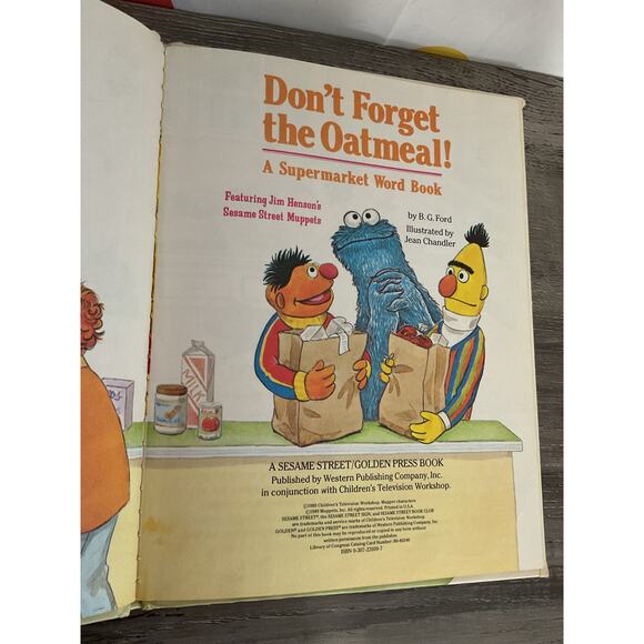 1980 Sesame Street Don’t Forget The Oatmeal By B.G. Ford - Picture 4 of 9